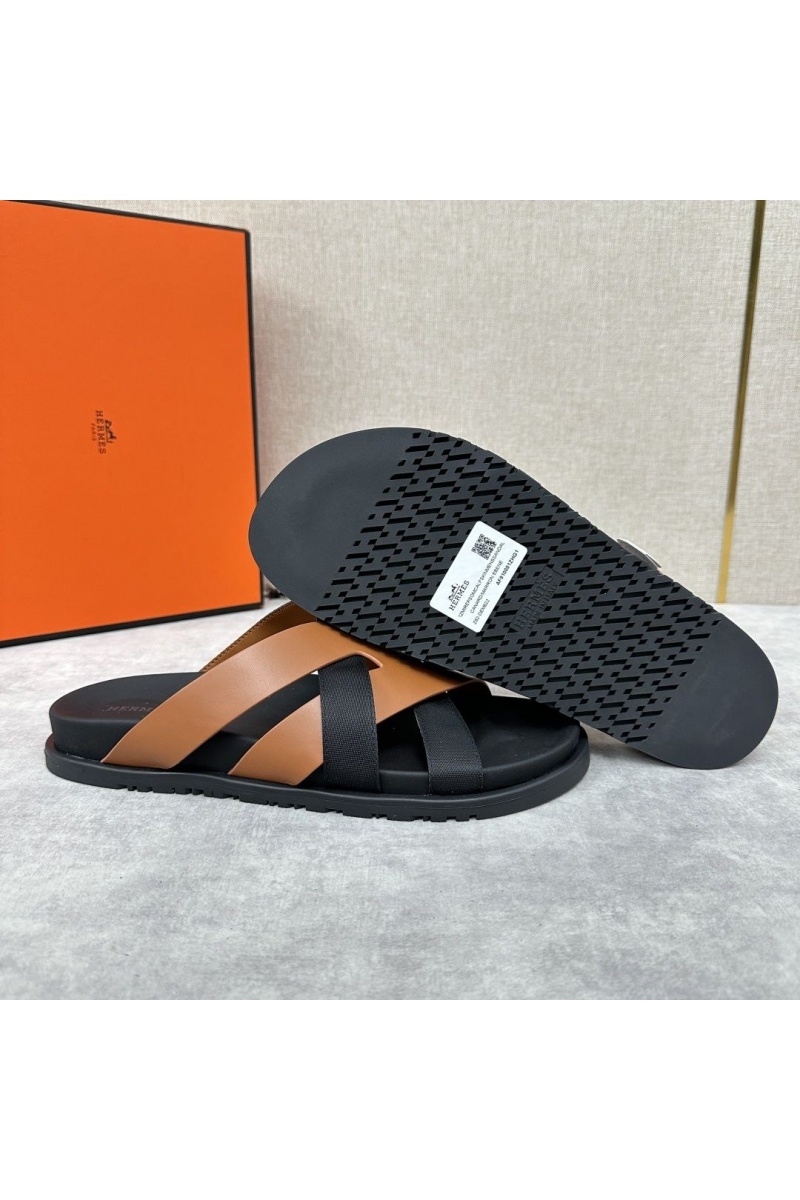 Hermes Мужские шлёпанцы Kazimir - Black / Brown