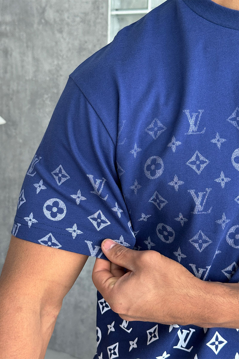 Lоuis Vuittоn Футболка тёмно-синего цвета Monogram Gradient 
