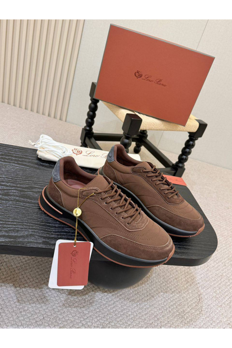 Loro Piana Мужские кроссовки Week End Walk - Brown
