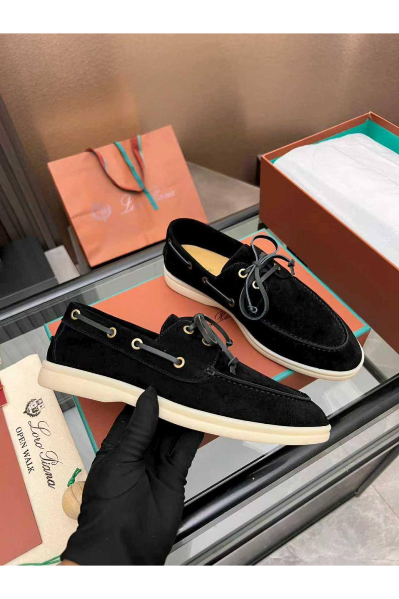 Loro Piana Женские замшевые лоферы premium