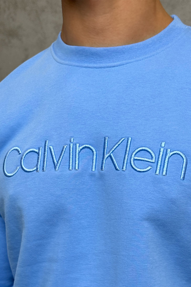 Calvin Klein Свитшот голубого цвета embroidered-logo