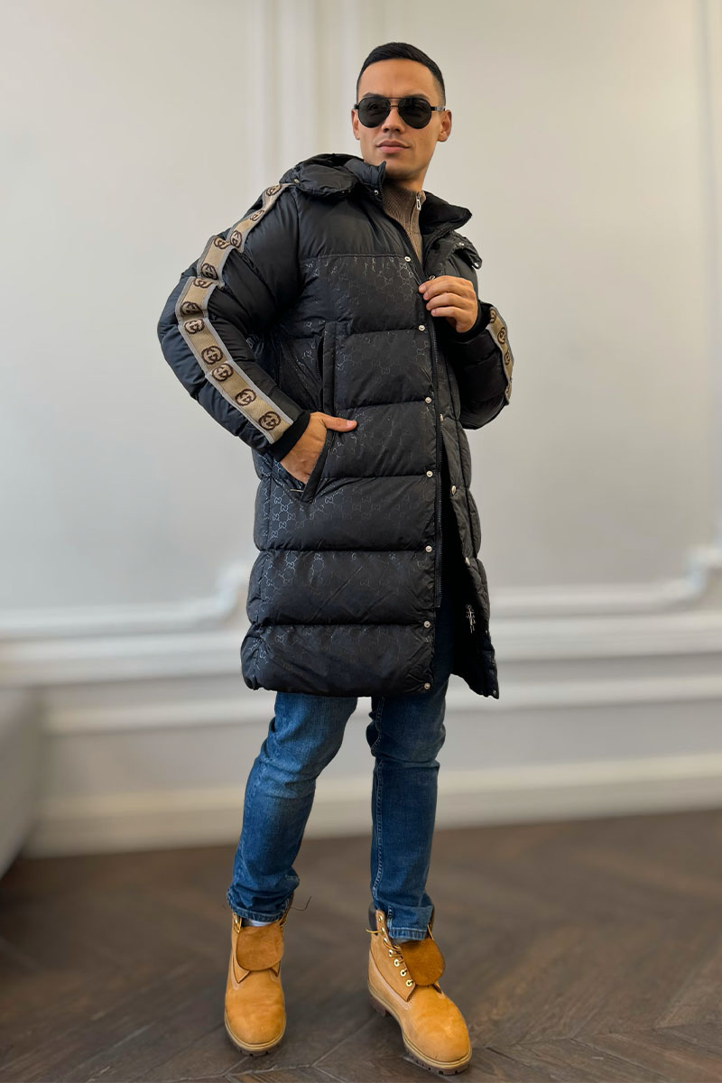 Gucci Мужская чёрная парка GG Monogram