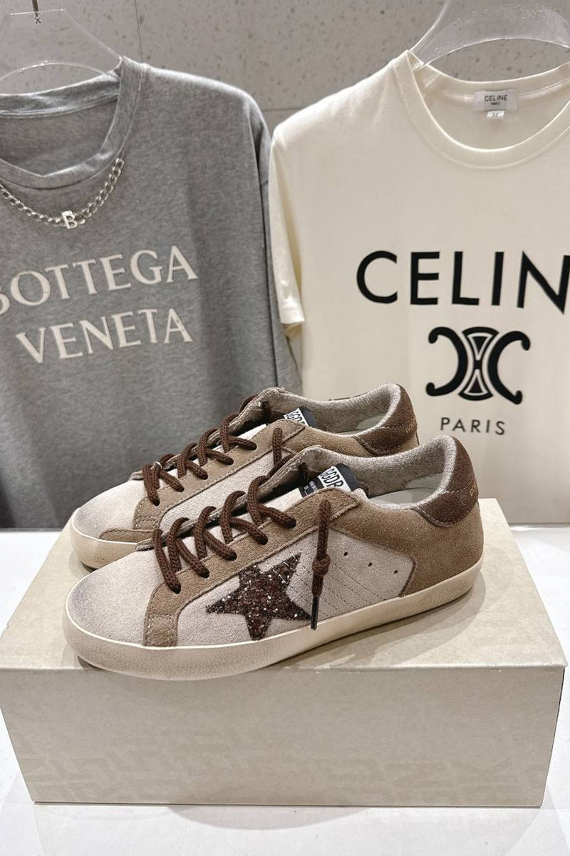 Designer Clothing Женские кожаные кроссовки Golden Goose Super Star premium