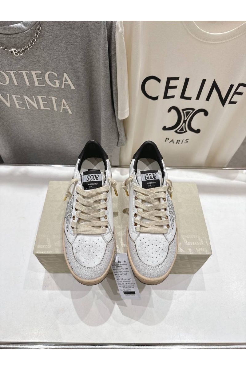 Designer Clothing Женские кожаные кроссовки Golden Goose Super Star premium