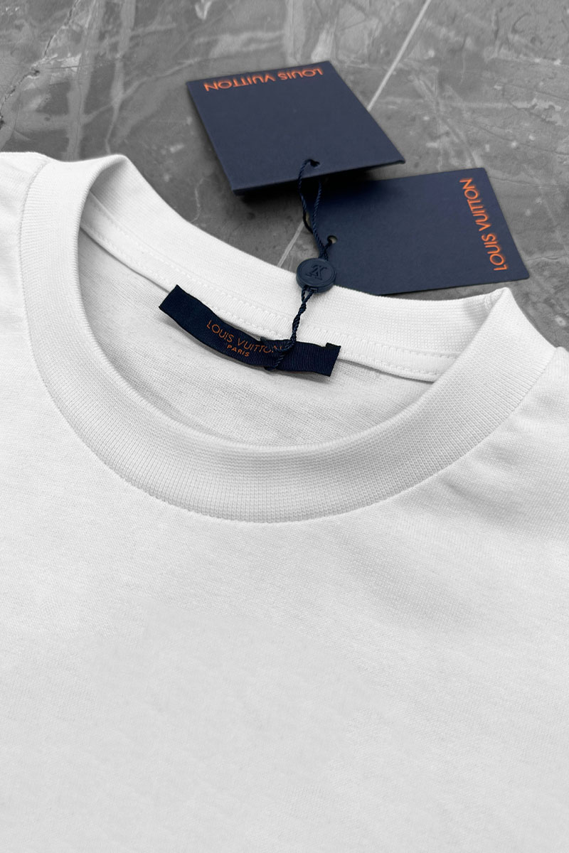 Lоuis Vuittоn Белая оверсайз футболка Maison Duck logo