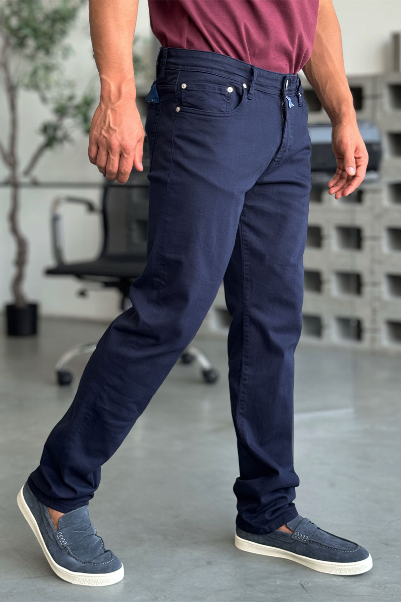 Jacob Cohen Мужские тёмно-синие джинсы 