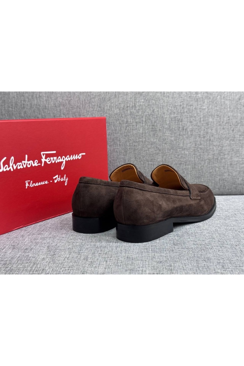 Salvatore Ferragamo Мужские замшевые лоферы
