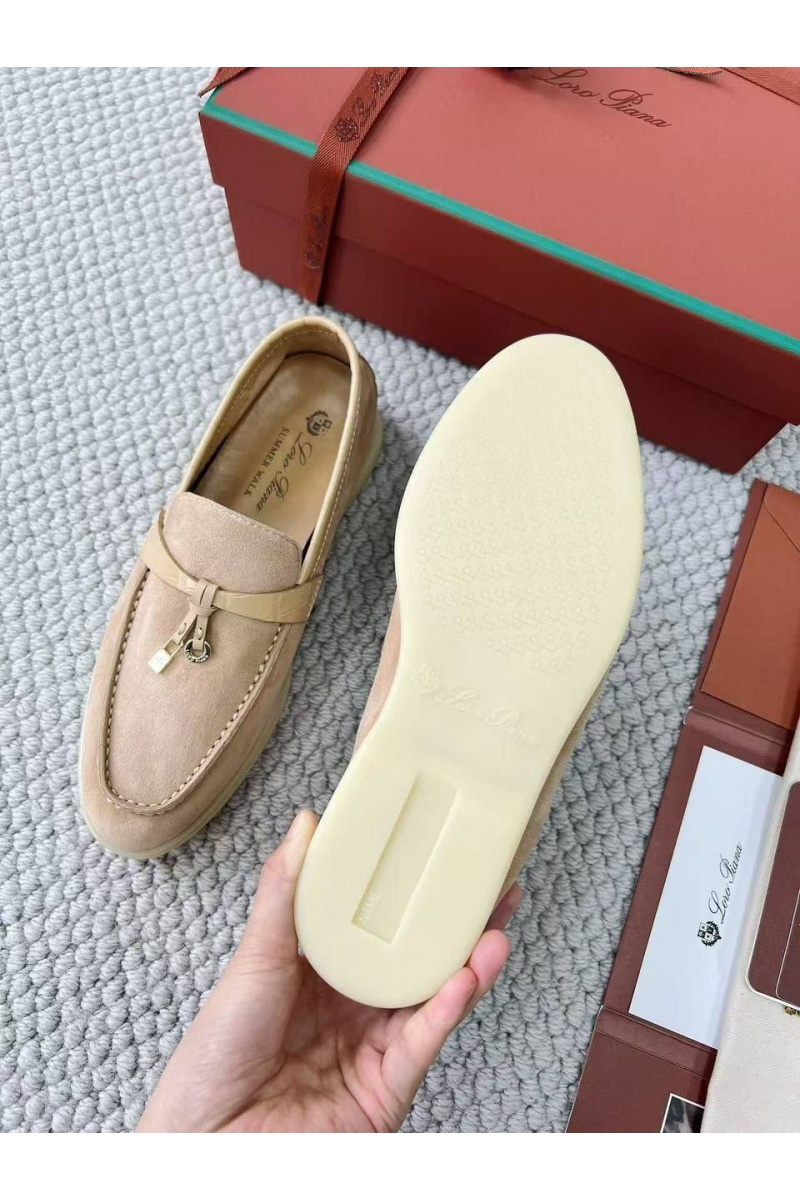 Loro Piana Женские лоферы Summer Charms Walk premium - Light Beige