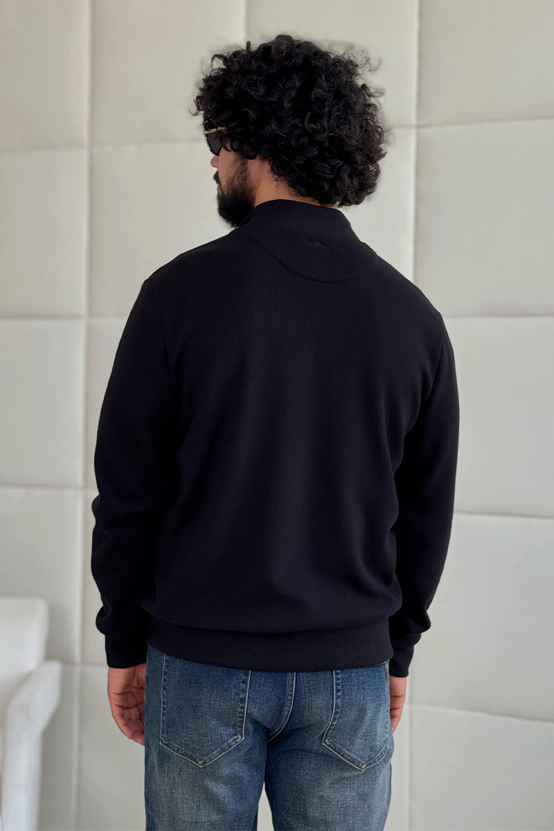 Loro Piana Мужская чёрная кофта на молнии