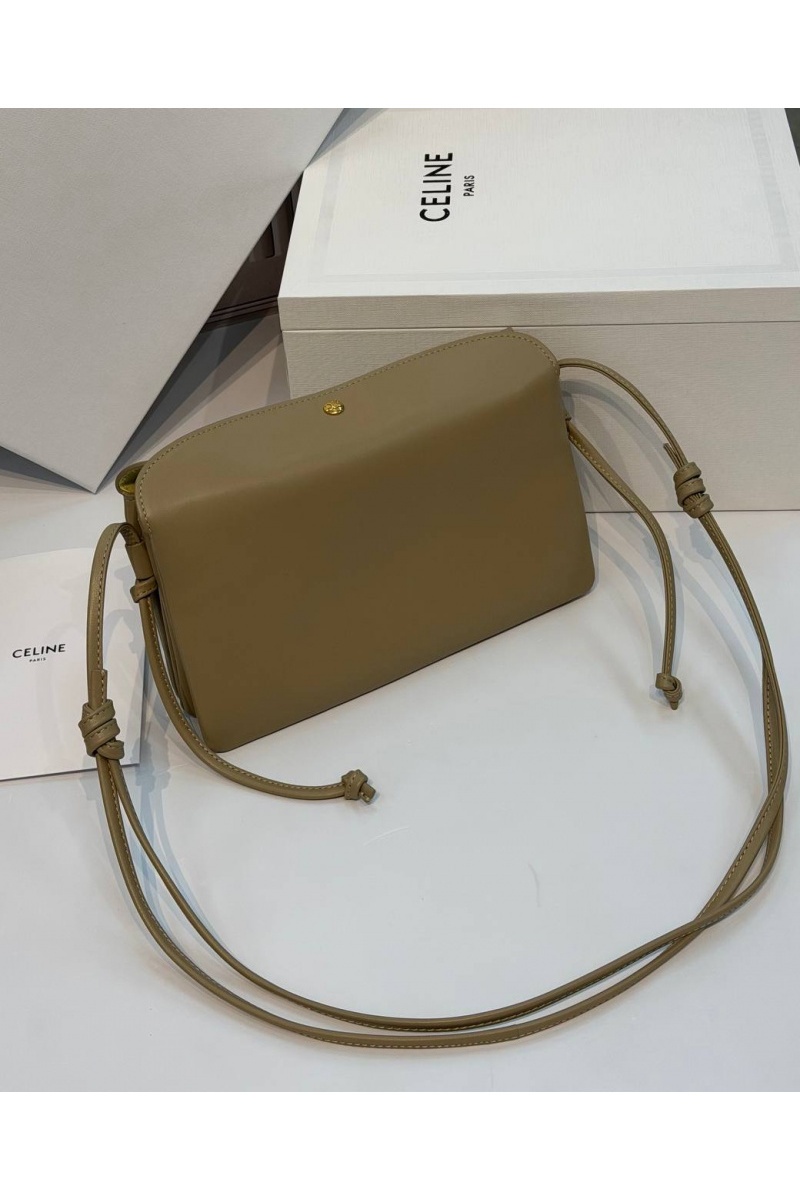 Celine Кожаная сумка Trio Flap premium 22.5x13x3.5 см