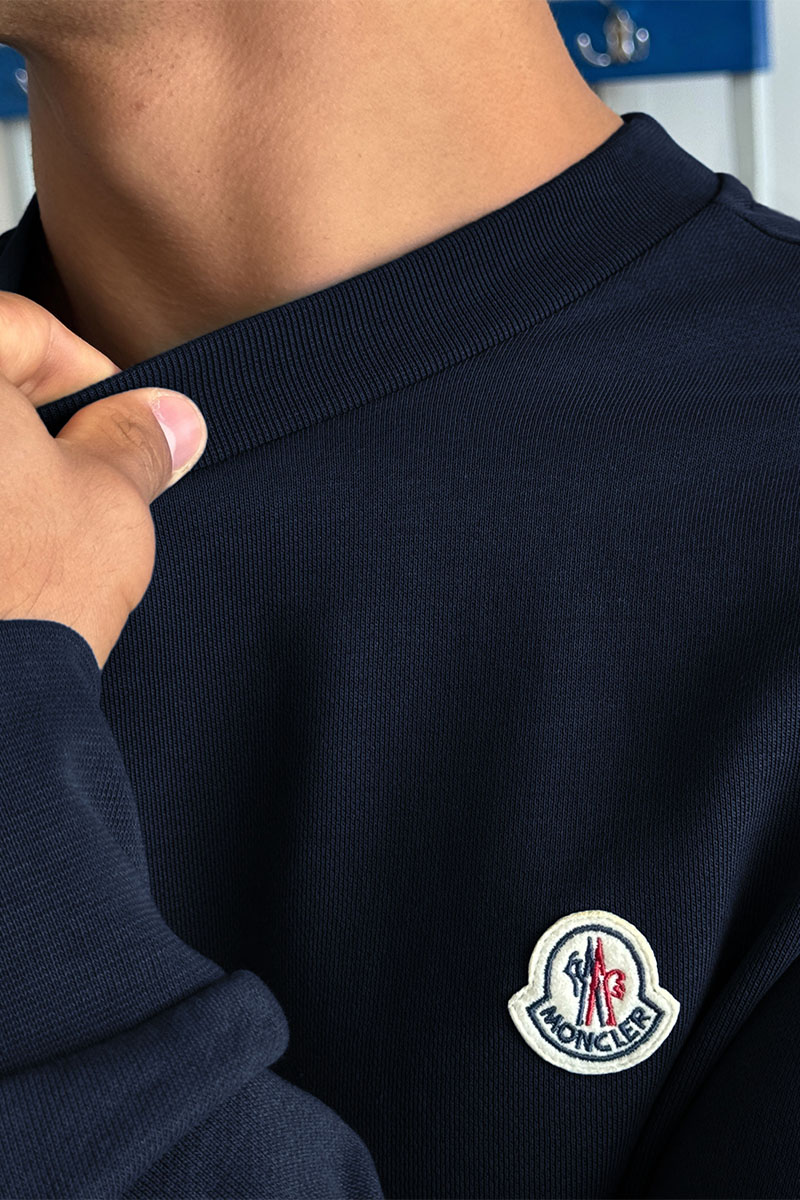 Moncler Свитшот тёмно-синего цвета logo-patch