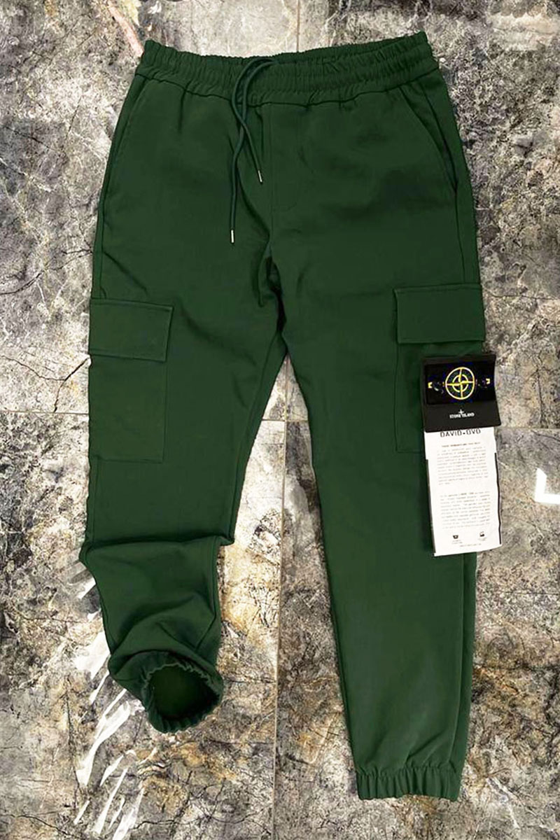 Stone Island Мужские зелёные джоггеры compass-patch