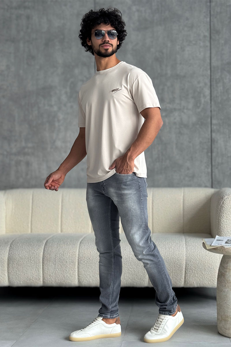 Zilli Мужская бежевая футболка 