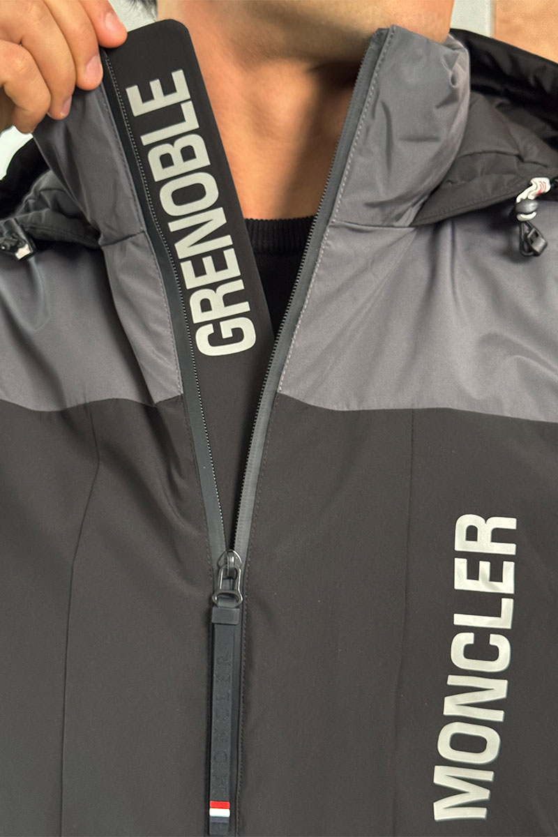 Moncler Пуховик Grenoble Fussen Ski - Black / Grey 