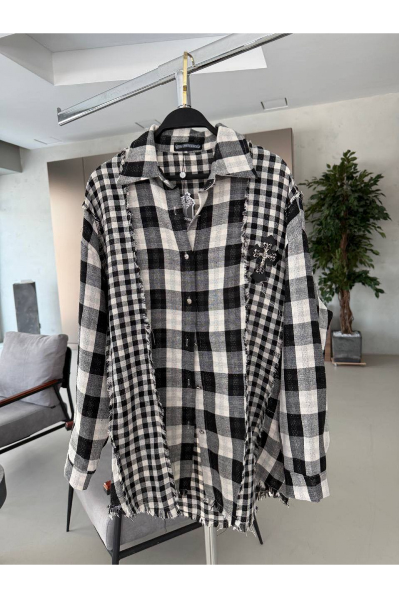 Chrome Hearts Женская рубашка в клетку premium