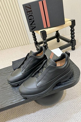 Кожаные кроссовки Triple Stitch Monte - Black