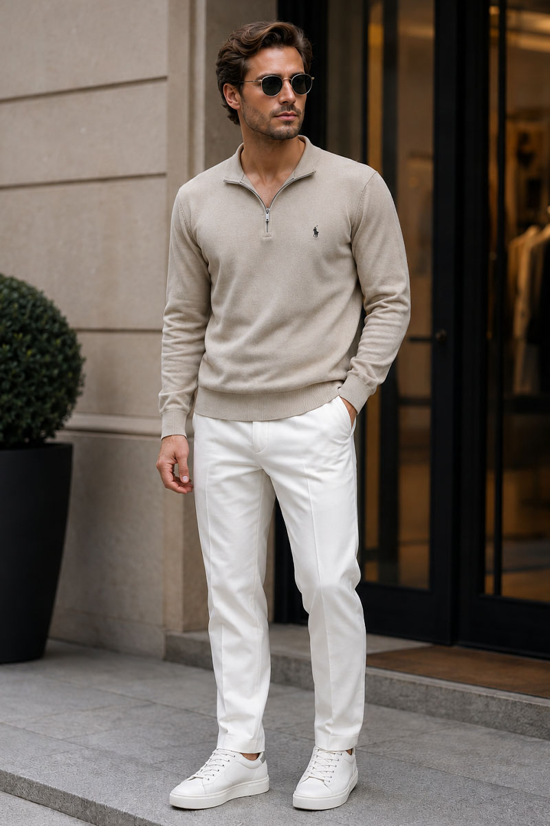Polo Ralph Lauren Мужская кофта half-zip - Beige