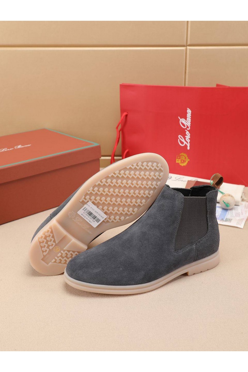 Loro Piana Замшевые ботинки с мехом 