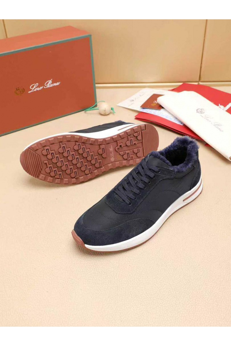 Loro Piana Кроссовки с мехом Week End Walk Evo 
