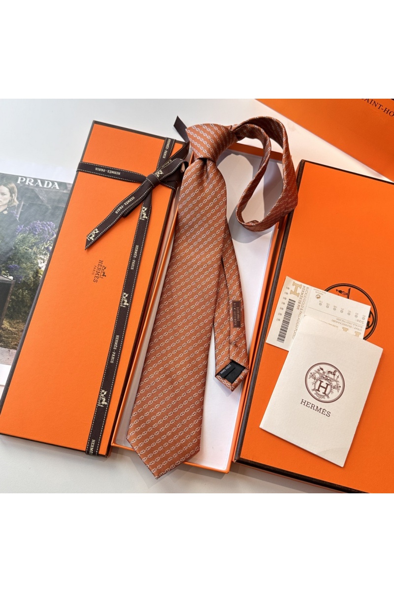 Hermes Галстук Jetez l'Ancre premium - Orange
