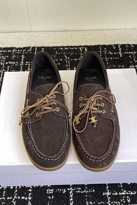 Женские замшевые лоферы premium - Brown