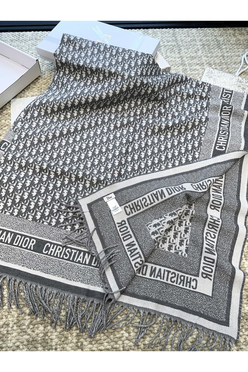 Dior Шарф Oblique Monogram premium 140x140 см