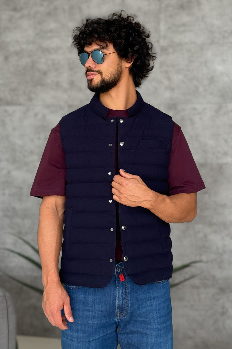 Loro Piana Мужской синий жилет 