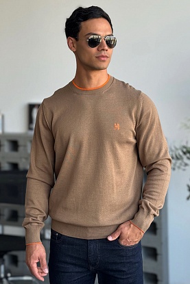 Мужской джемпер H embroidered - Brown