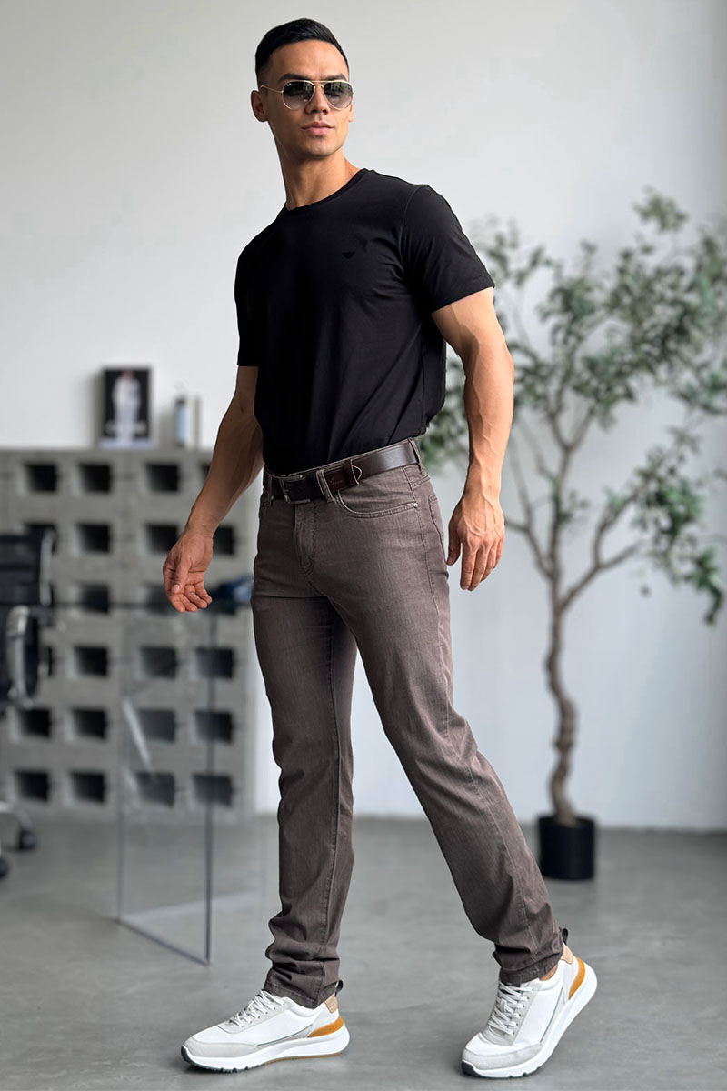 Мужские джинсы regular fit - Brown