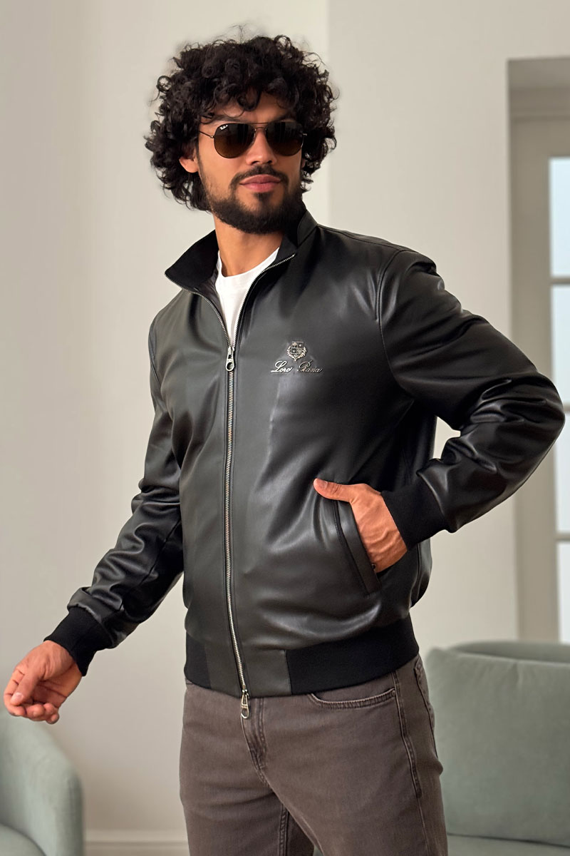 Loro Piana Мужская кожаная куртка 