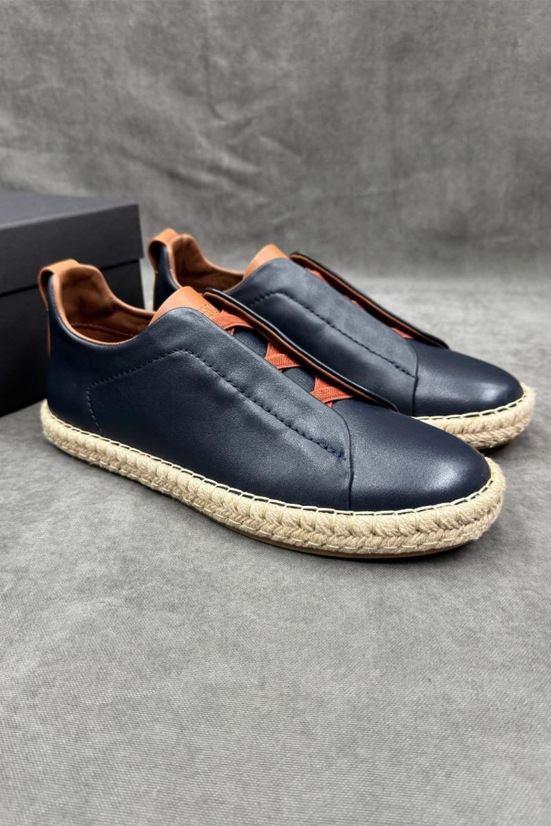 Zegna Мужские кроссовки Ermenegildo Zegna Triple Stitch - Navy