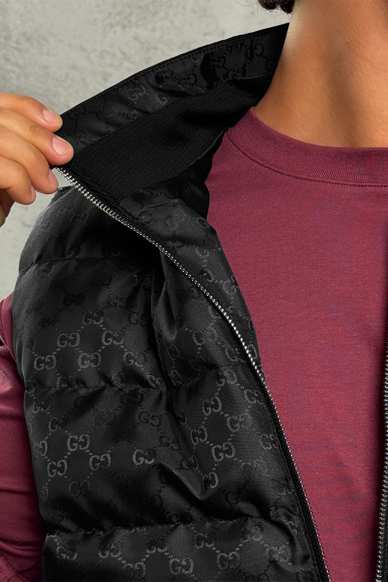 Gucci Мужской чёрный жилет GG monogram