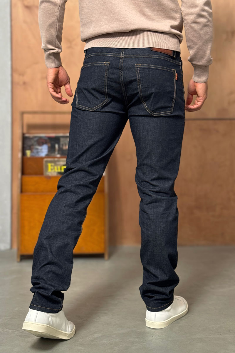 Loro Piana Мужские джинсы тёмно-синего цвета regular fit