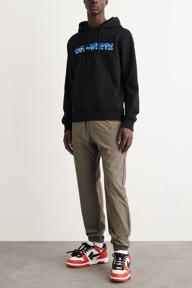 Off-White Чёрное худи Metal Arrow logo-print