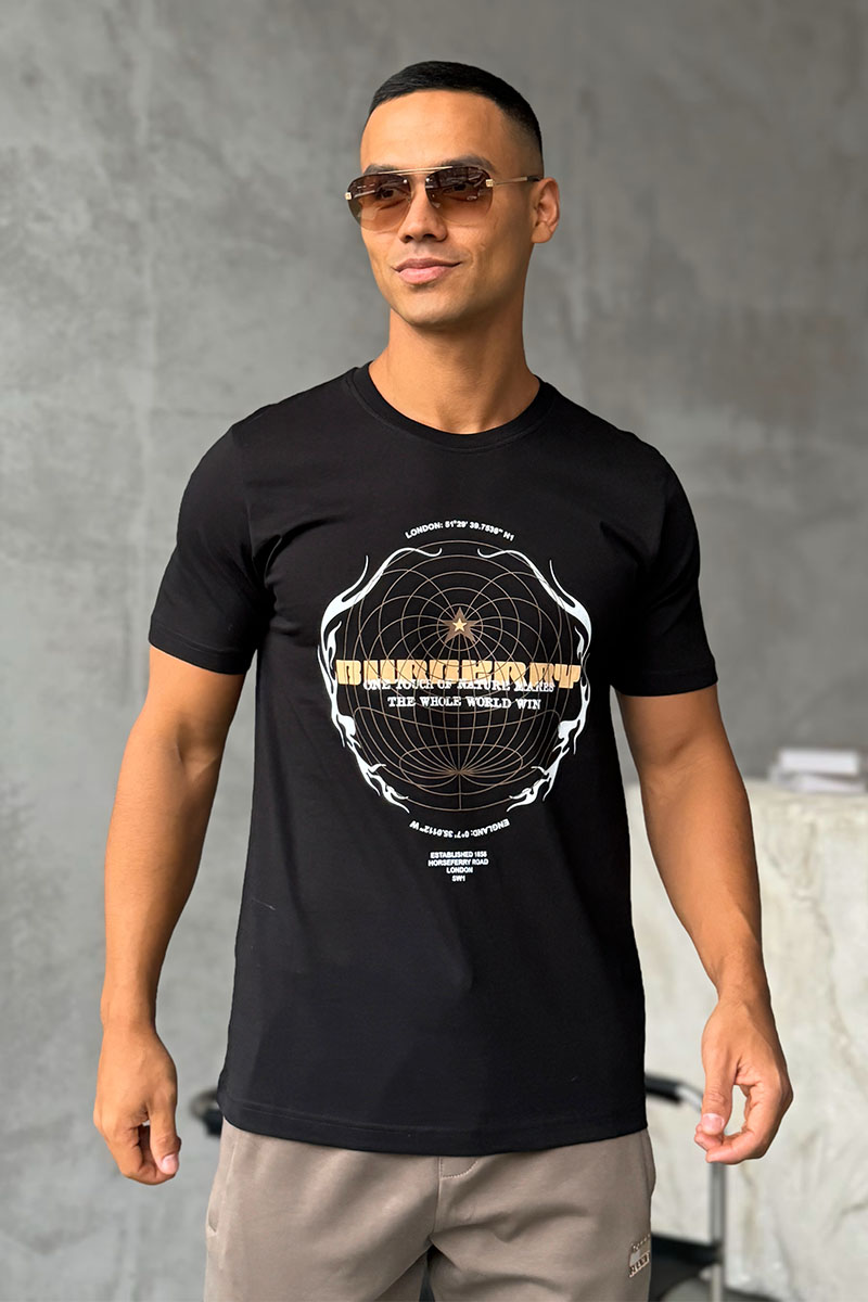 Burberry Мужская чёрная футболка London