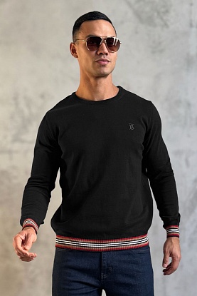 Мужской джемпер TB logo embroidered - Black