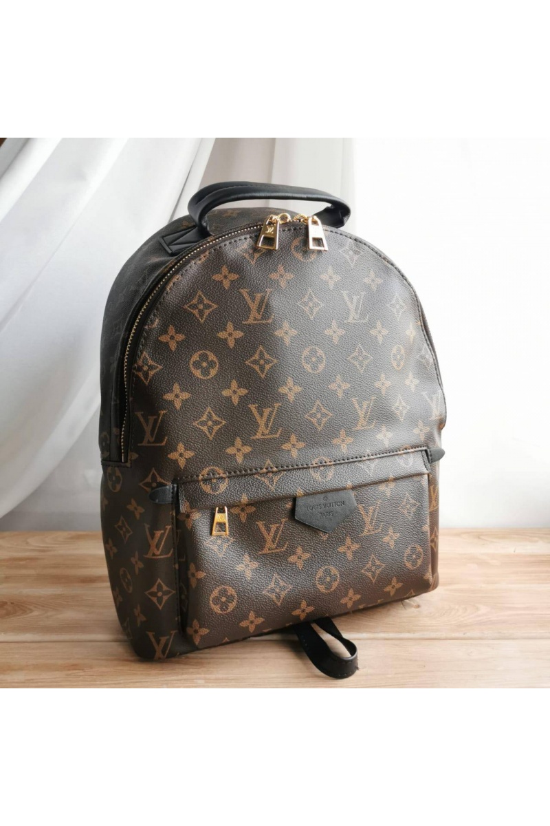 Lоuis Vuittоn Женский кожаный рюкзак Palm Springs MM 35x27 см