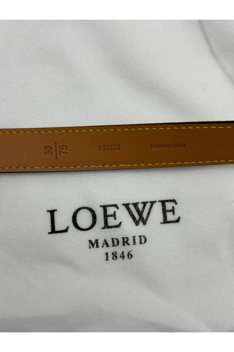 Loewe Женский кожаный ремень Anagram - ширина 2 см, длина 75 / 80 / 85 / 90 см (2 расцветки)