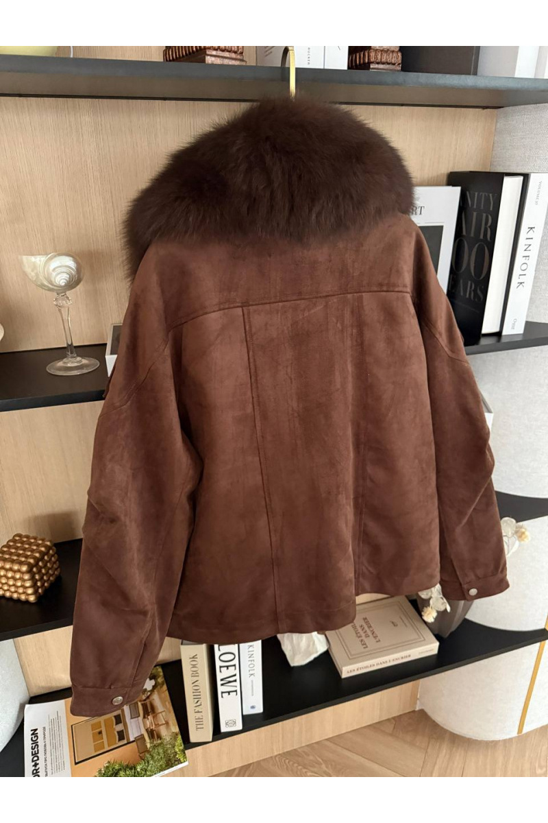 Max Mara Женская утеплённая дубленка с натуральным мехом