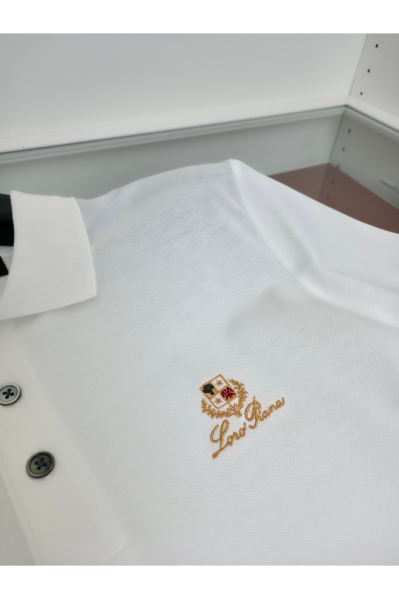 Loro Piana Мужское белое поло premium