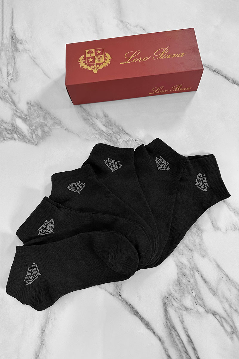 Loro Piana Комплект носков grey logo