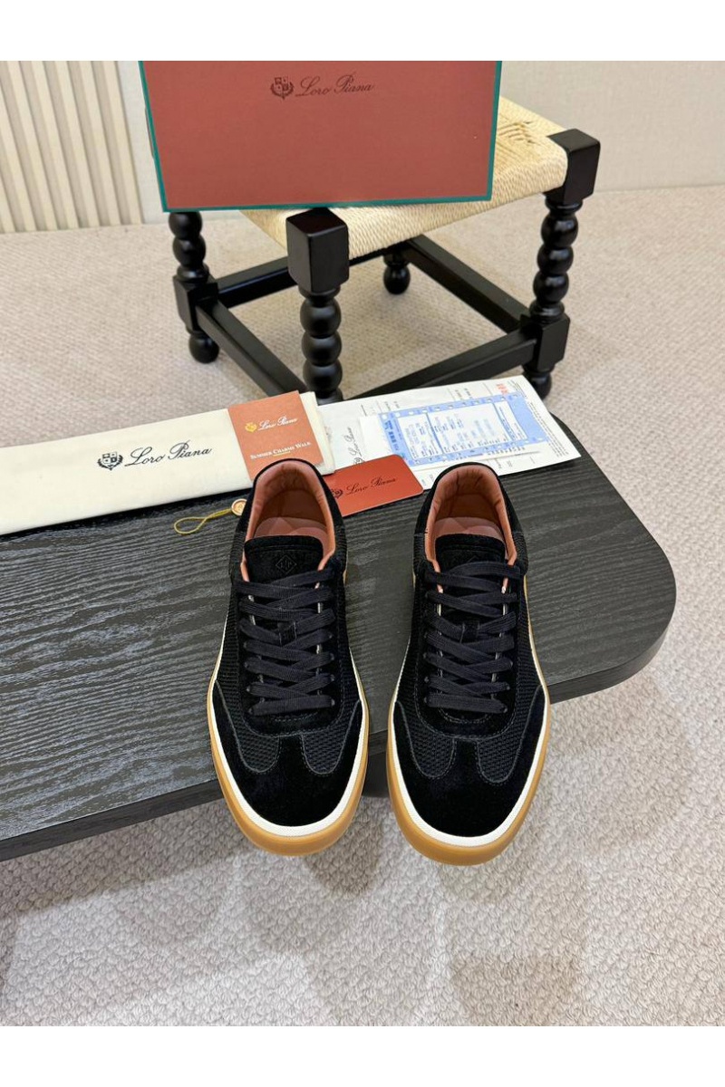 Loro Piana Мужские кроссовки Tennis Walk - Black