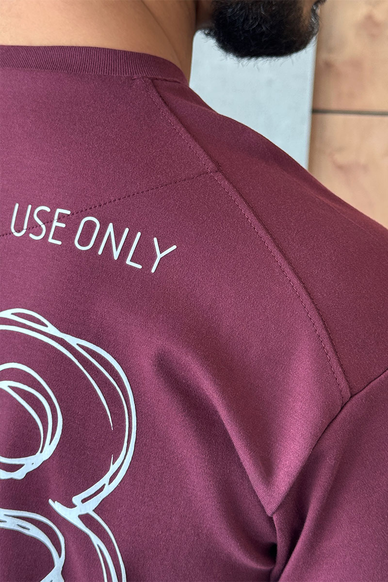 Y-3 Yohji Yamamoto Мужская бордовая футболка 