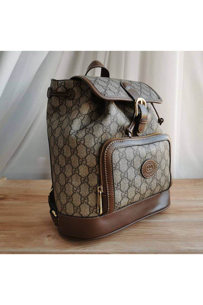 Gucci Кожаный рюкзак with interlocking G 26.5x20x13 см