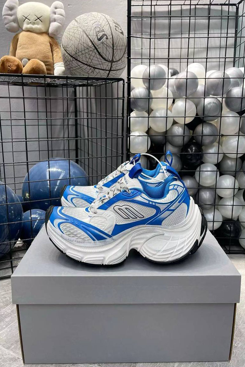 Balenciaga Женские комбинированные кроссовки Women's 10XL - White / Blue