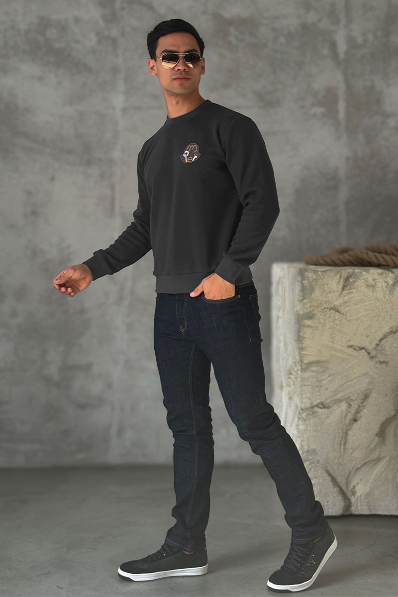 Moncler Мужской свитшот logo-patch - Grey