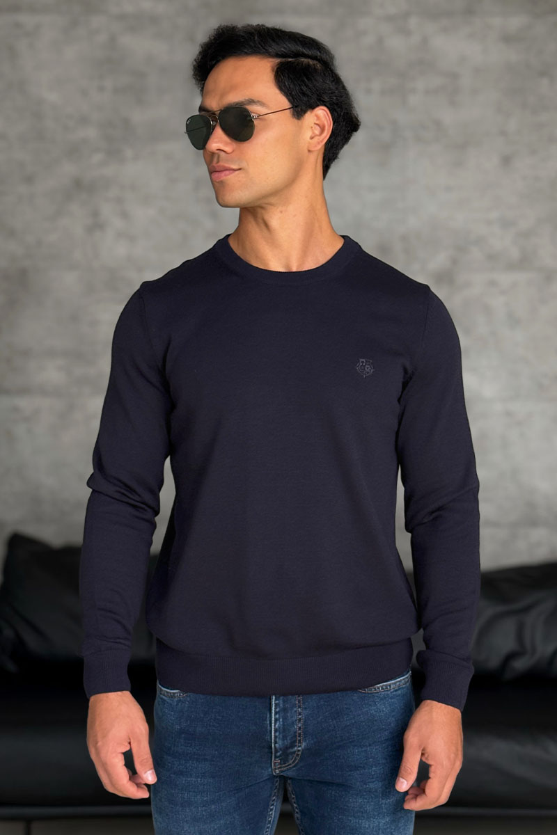 Loro Piana Мужской тёмно-синий джемпер 