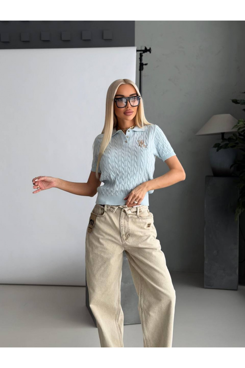 Polo Ralph Lauren Женское поло logo-embroidered premium - Blue