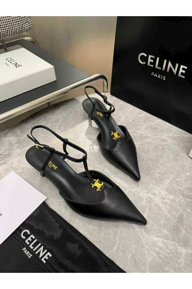 Celine Женские кожаные туфли premium