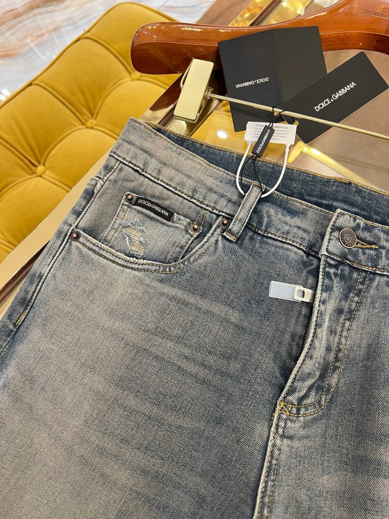 Dоlсе & Gаbbаnа Мужские синие джинсы slim fit Premium